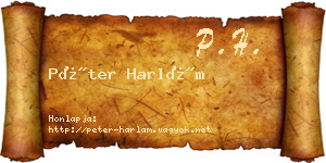 Péter Harlám névjegykártya